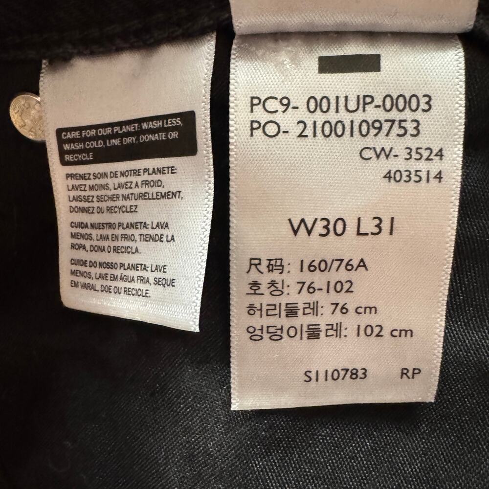 Levi's Cinch Baggy Jeans Grunge Black NWT Size 30x31 Wide Leg Loose Slub - Picture 5 of 12